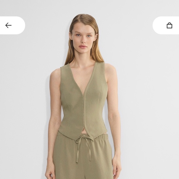 Aritzia Wilfred Attire Sun-dried Olive Vest - Picture 2 of 7